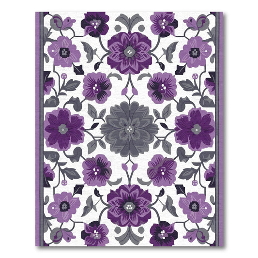 Violet Grape Blossom Bloom Arrangement Rug