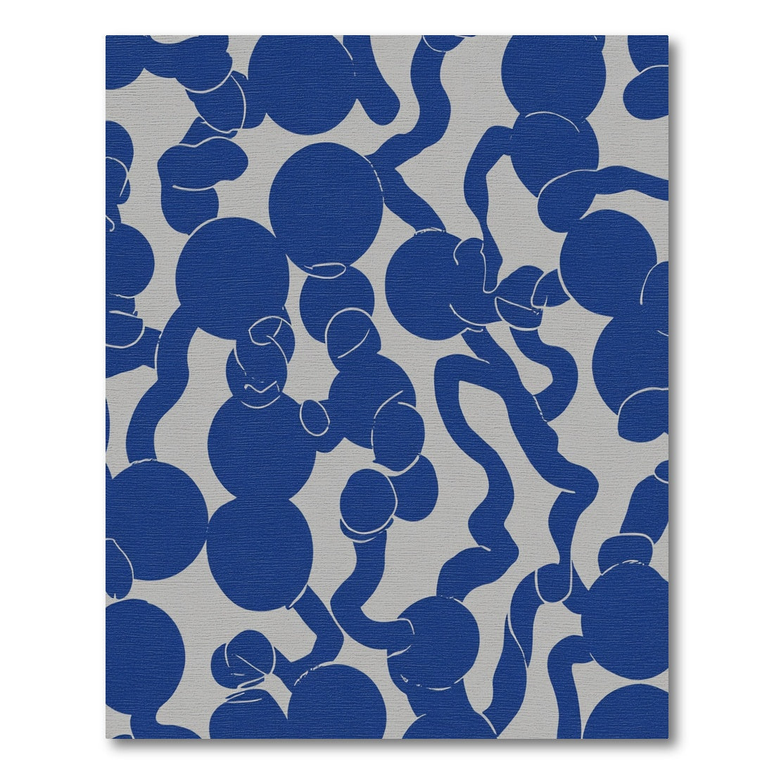 Bold Blue Abstract Bubbles Swirl Rug