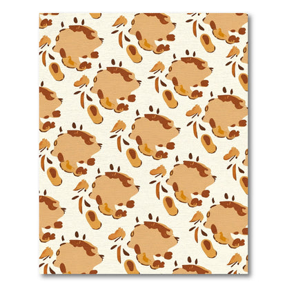 Earthy Tones Abstract Blob Composition Rug