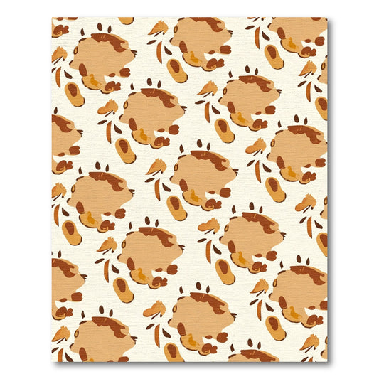 Earthy Tones Abstract Blob Composition Rug