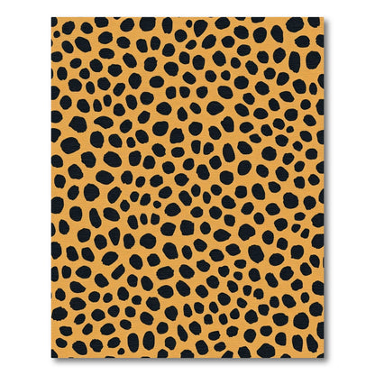 Amber Black Spotted Animal Print Rug