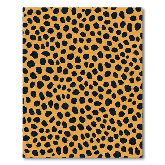 Amber Black Spotted Animal Print Rug