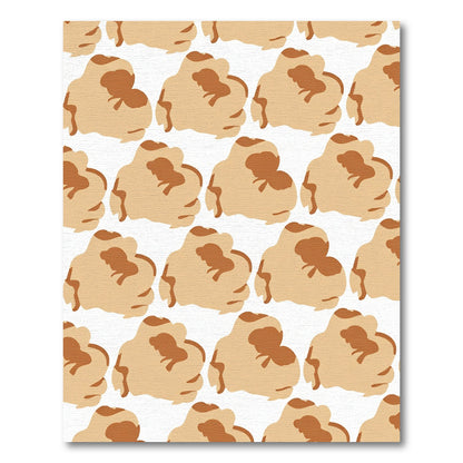 Warm Beige Soft Cloud Pattern Rug
