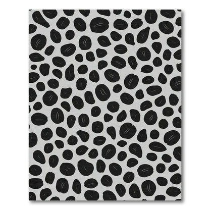 Black Oval Spot Contemporary Scatter Rug