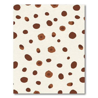 Earthy Brown Polka Dot Scatter Rug