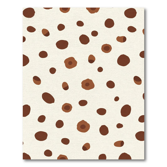 Earthy Brown Polka Dot Scatter Rug