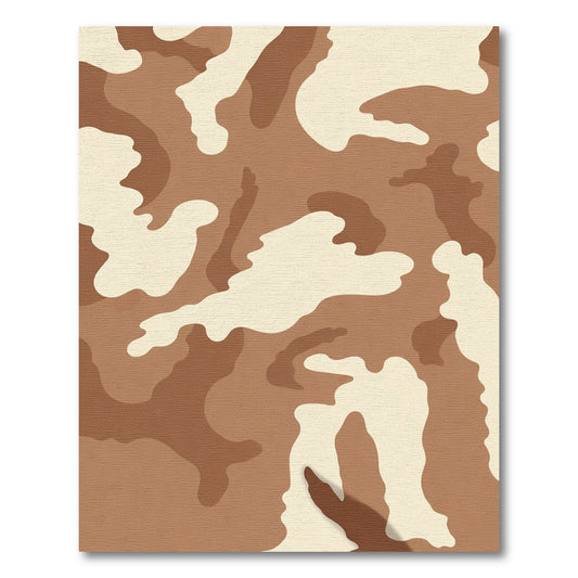 Camouflage Desert Brown Patchwork Rug
