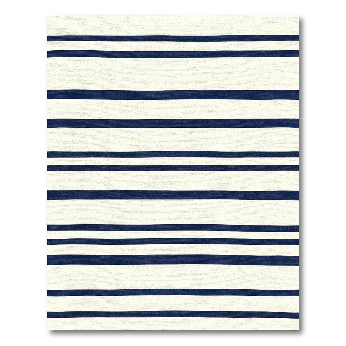 Classic Navy Horizontal Stripe Rug