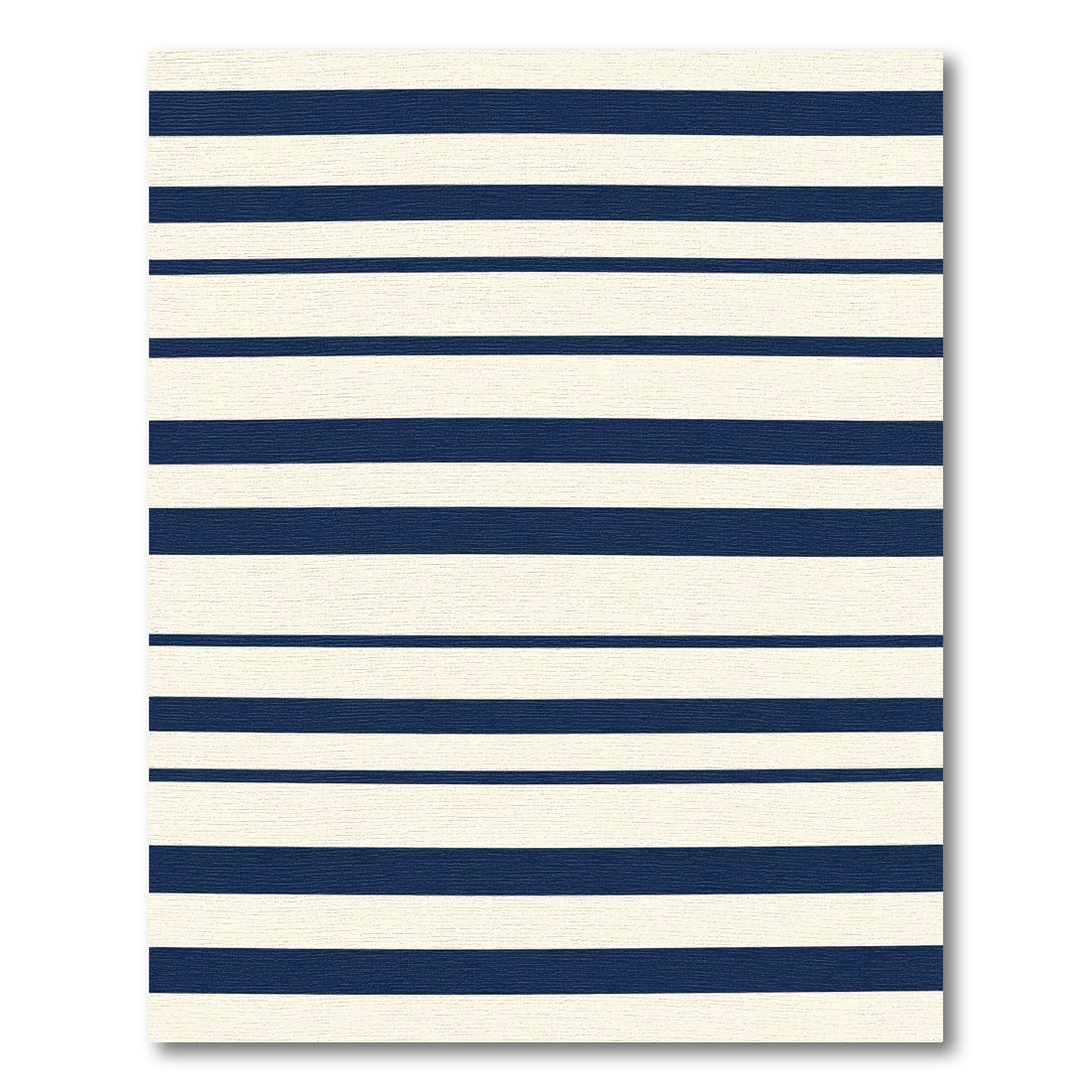 Classic Navy Cream Horizontal Stripe Rug