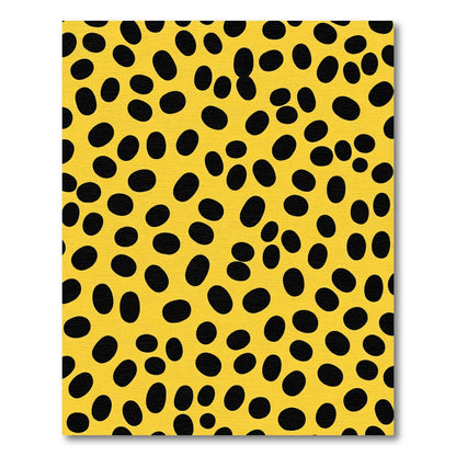 Bold Yellow Black Spots Rug