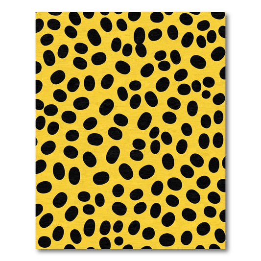 Bold Yellow Black Spots Rug
