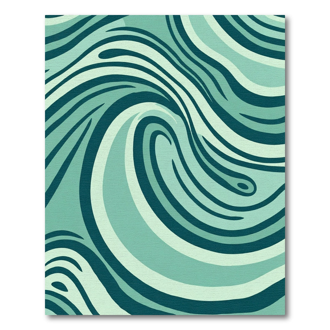 Tidal Teal Abstract Swirl Rug