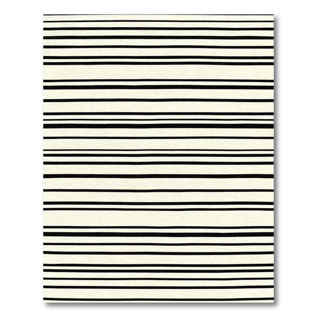 Cream Black Stripe Contemporary Rug