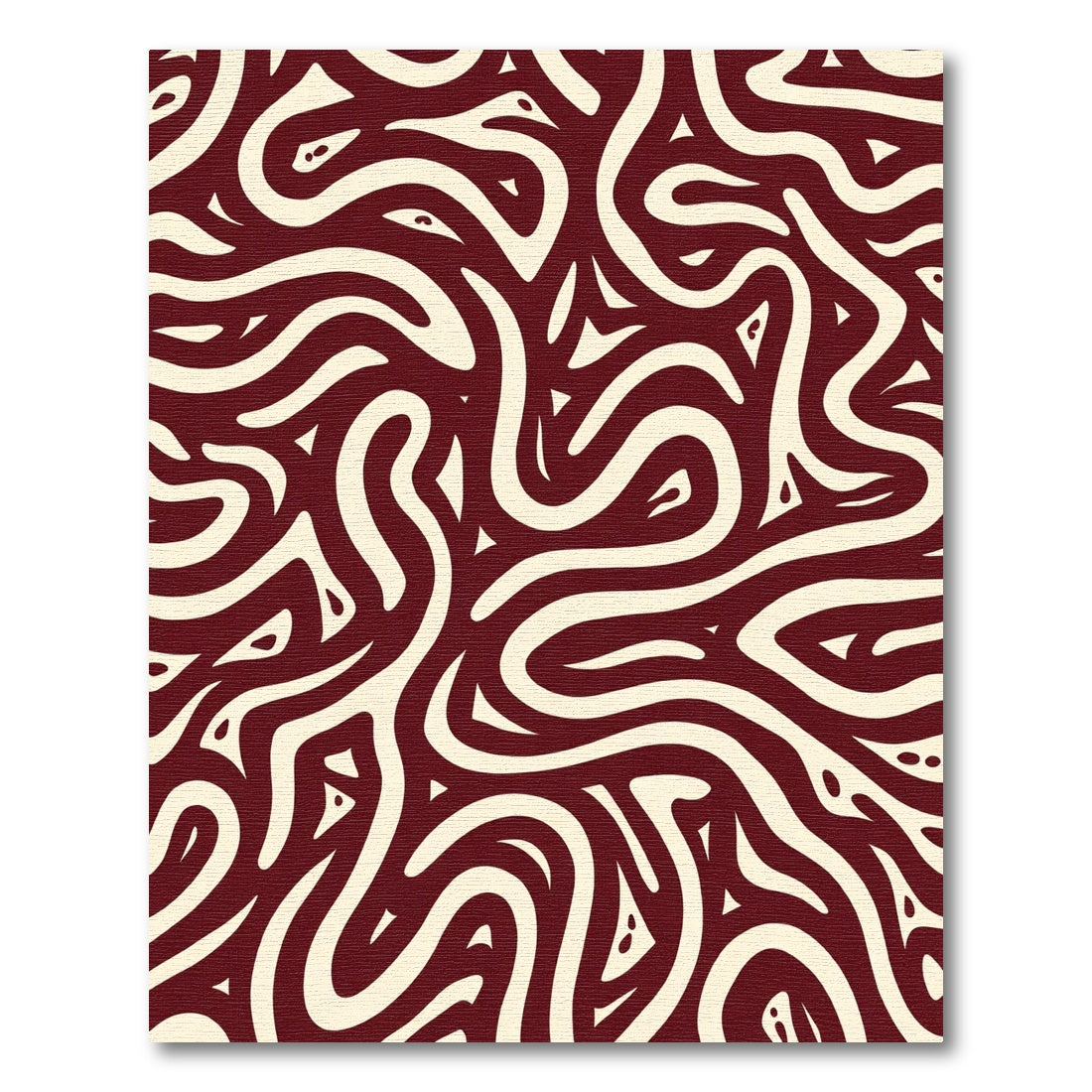 Crimson Ivory Organic Flow Rug