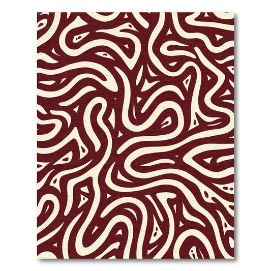 Crimson Ivory Organic Flow Rug