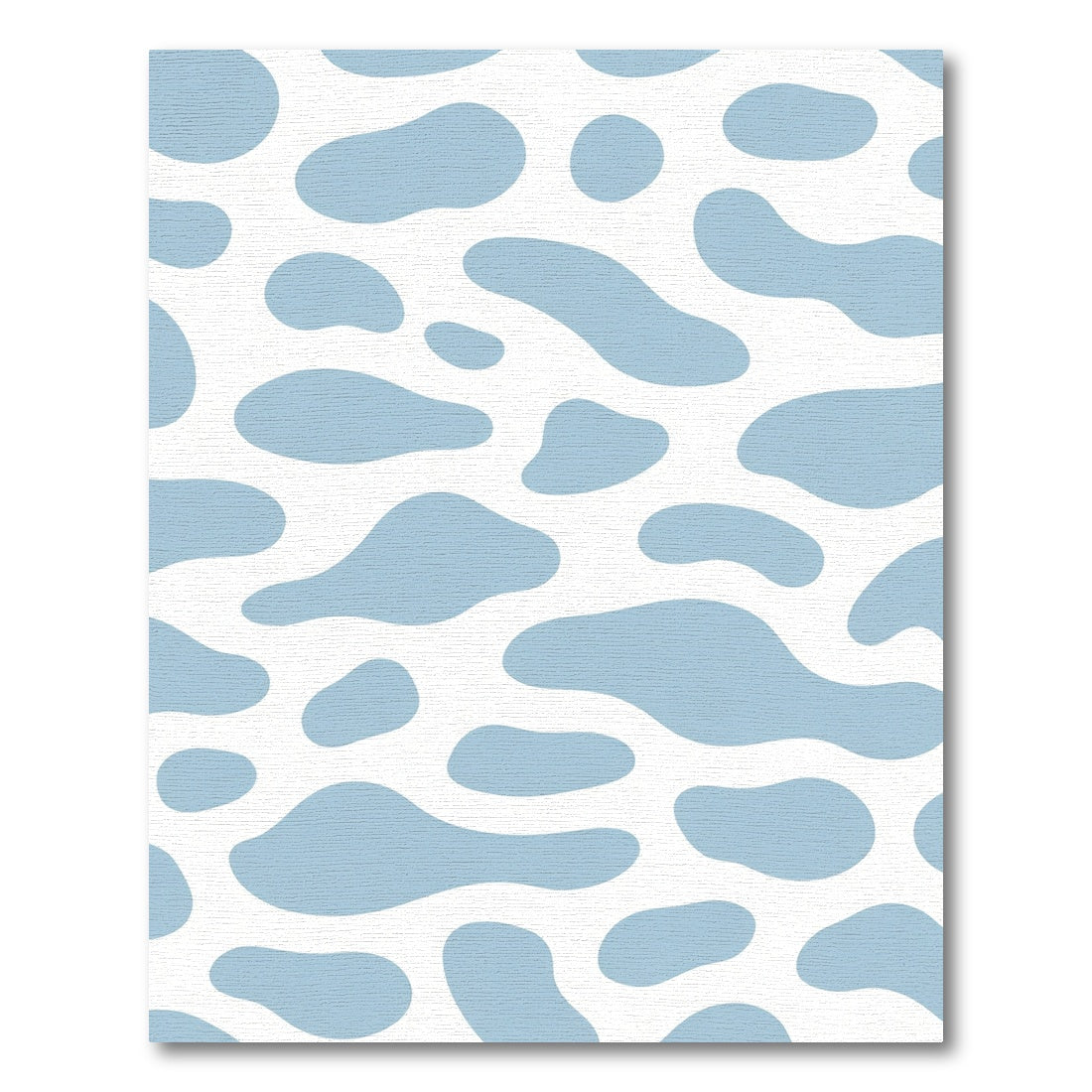 Sky Blue Organic Blob Print Rug