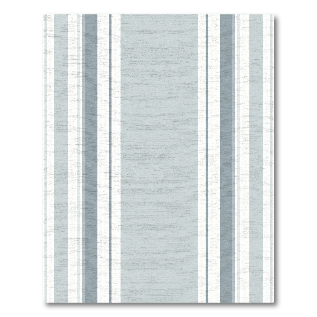 Soft Gray White Vertical Stripe Rug