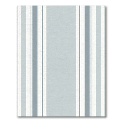 Soft Gray White Vertical Stripe Rug