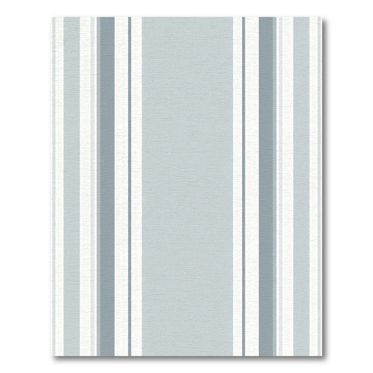 Soft Gray White Vertical Stripe Rug