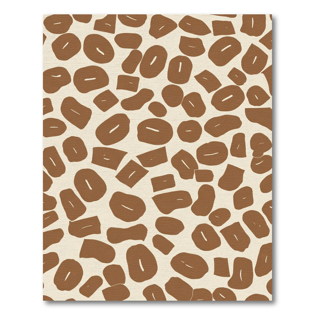 Brown Beige Abstract Spotted Composition Rug