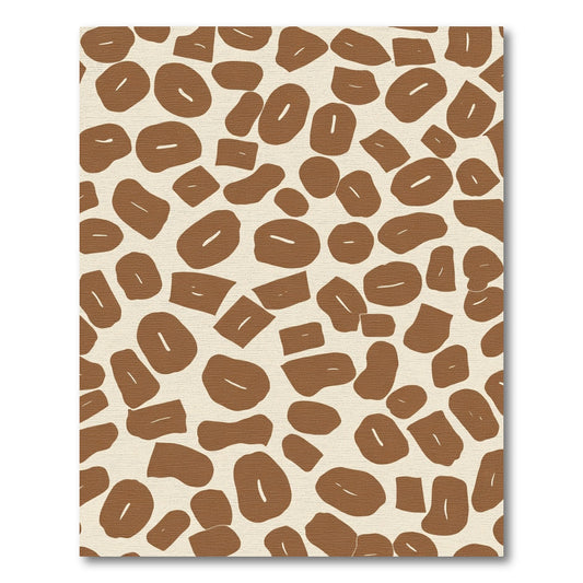 Brown Beige Abstract Spotted Composition Rug