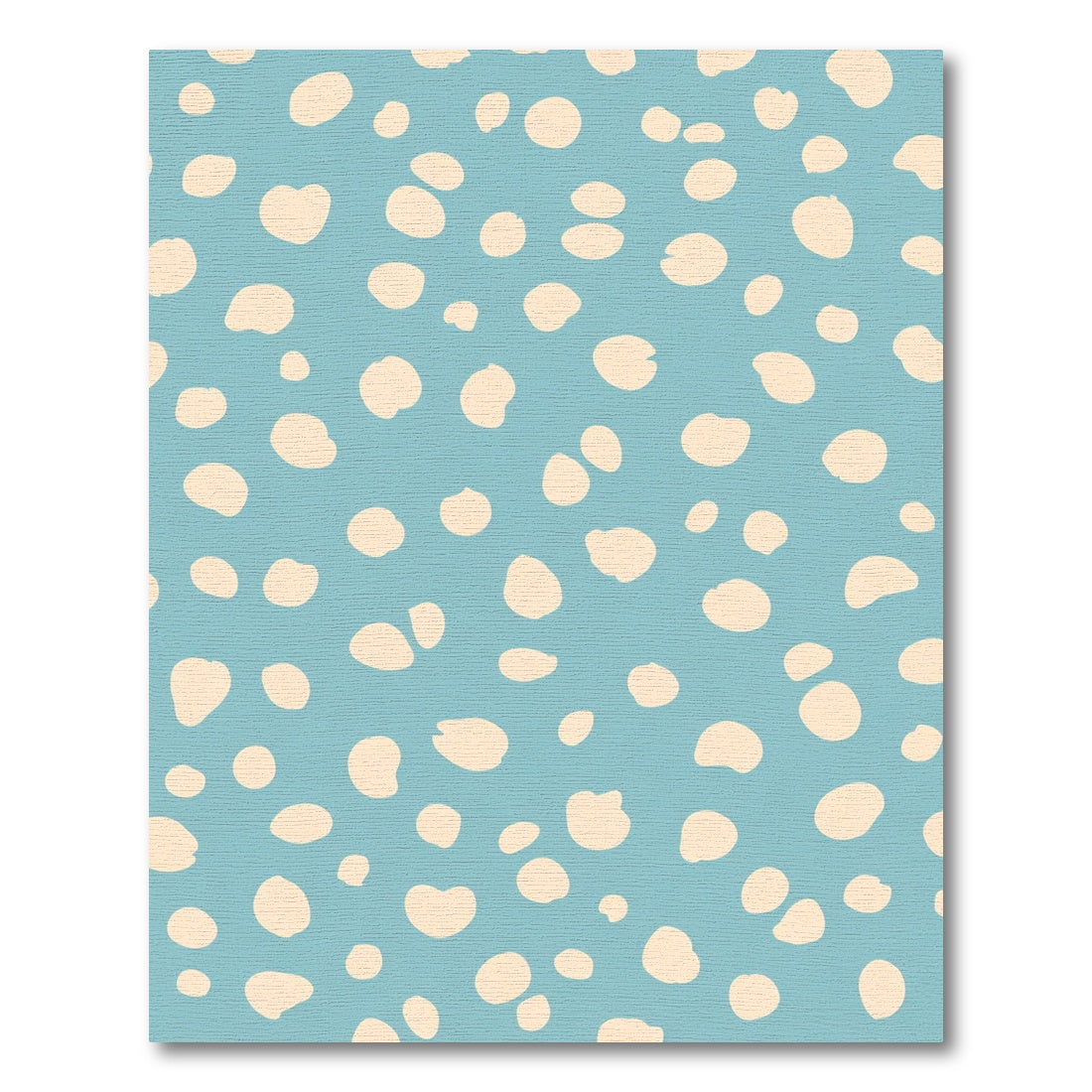 Subtle Light Yellow Spots Blue Field Rug