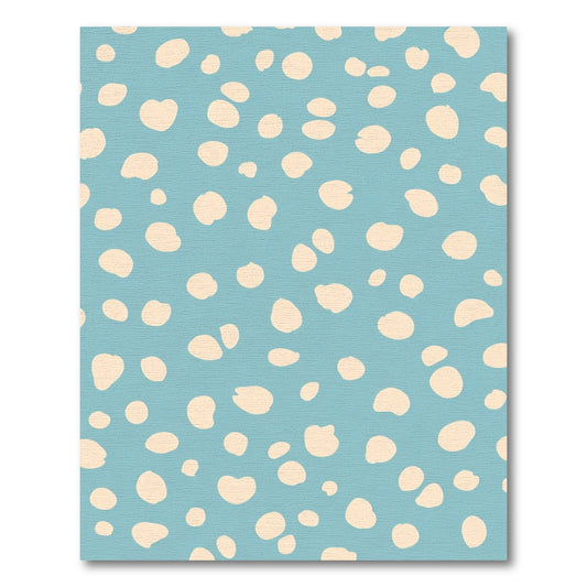 Subtle Light Yellow Spots Blue Field Rug