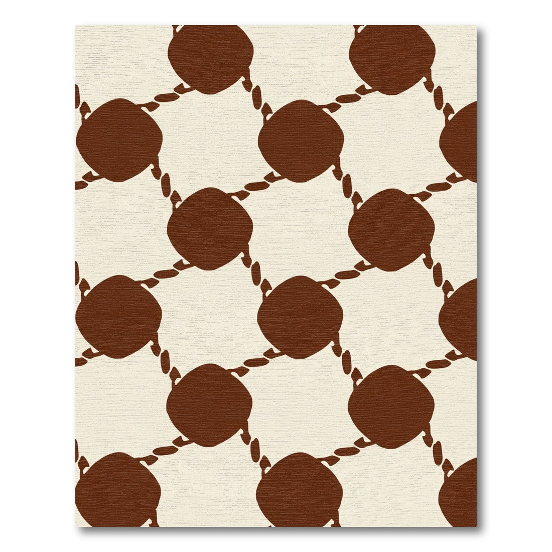 Bold Brown Ogee Link Rug