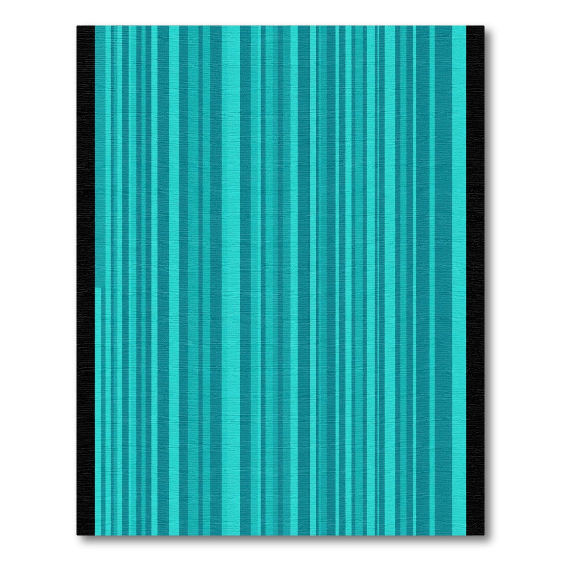 Aqua Vertical Stripe Composition Rug