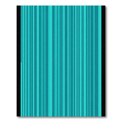 Aqua Vertical Stripe Composition Rug