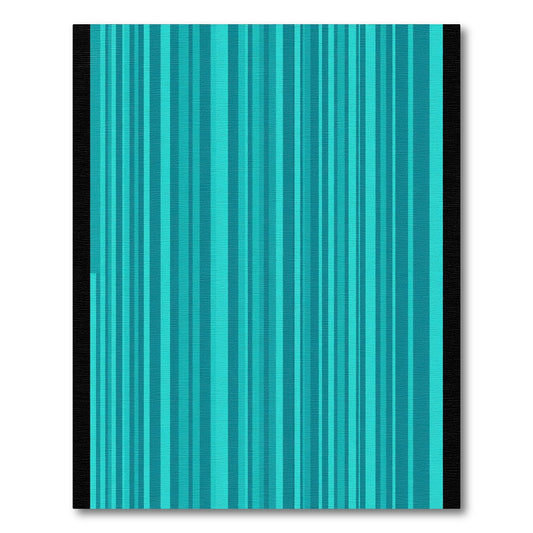Aqua Vertical Stripe Composition Rug