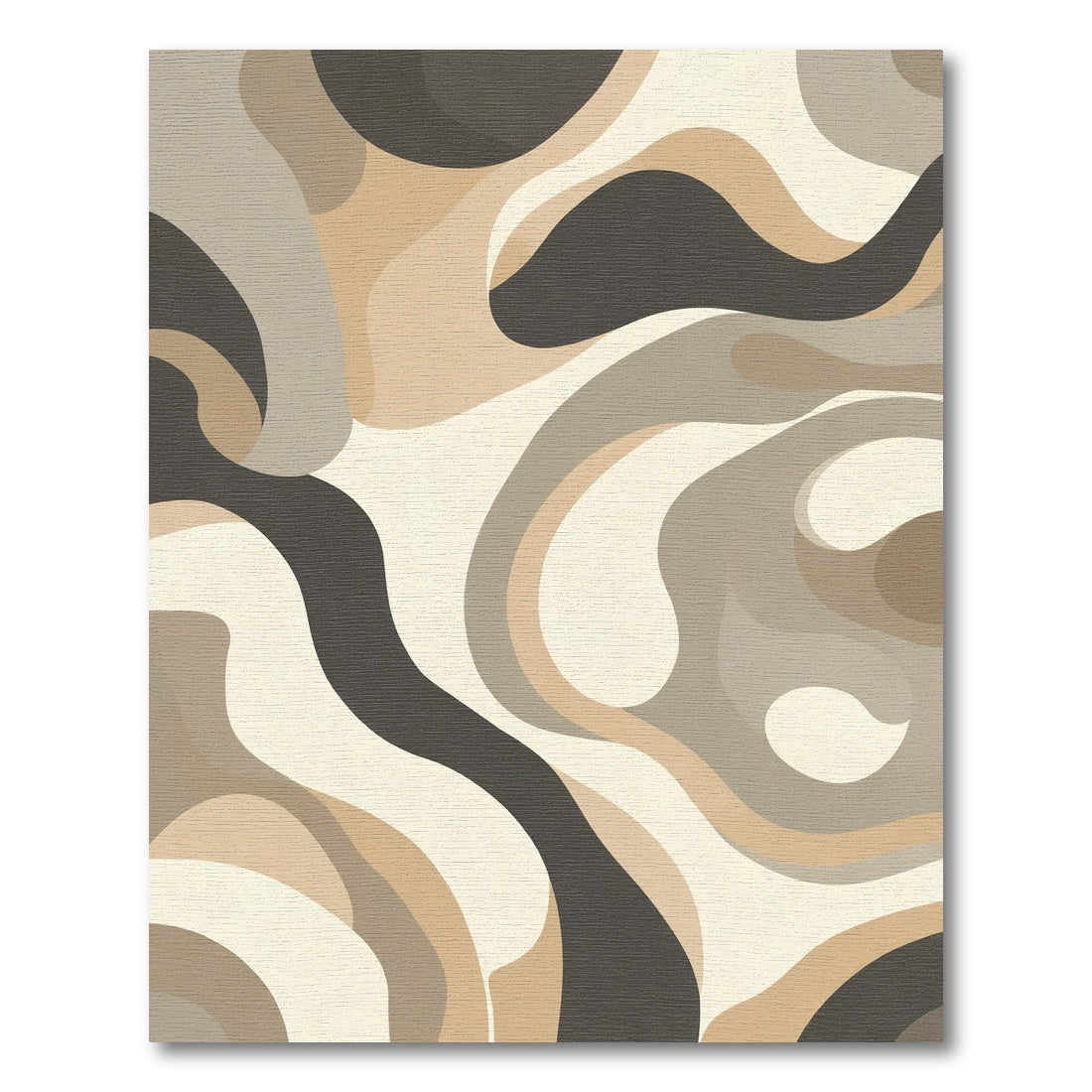 Earthy Swirl Abstract Rug
