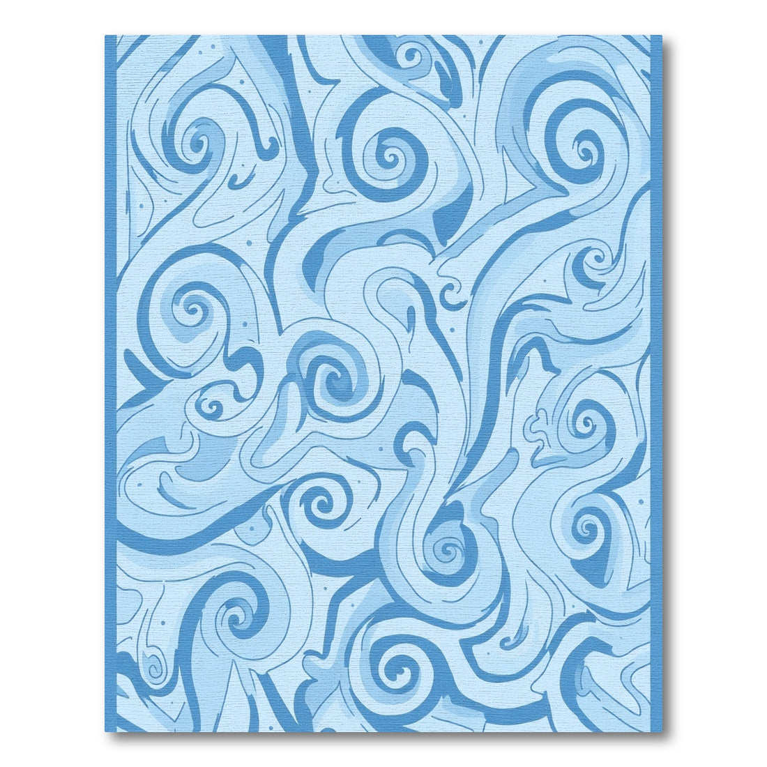 Cool Mist Swirls Abstract Rug
