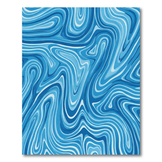 Brave Blue Swirling Tides Rug