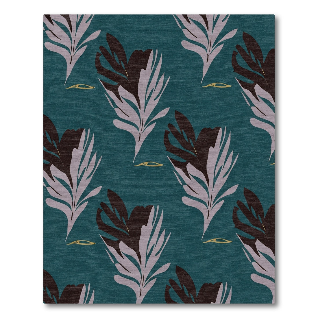 Dark Florals Amidst Teal Background Rug