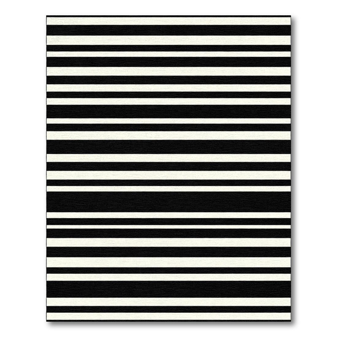 Black Cream Fine Stripe Rug