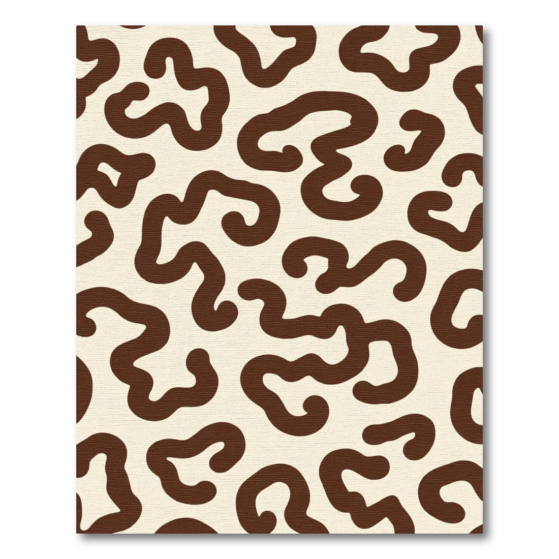 Brown Swirls Cream Abstract Rug