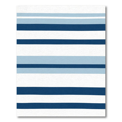 Navy Blue Sky Striped Rug