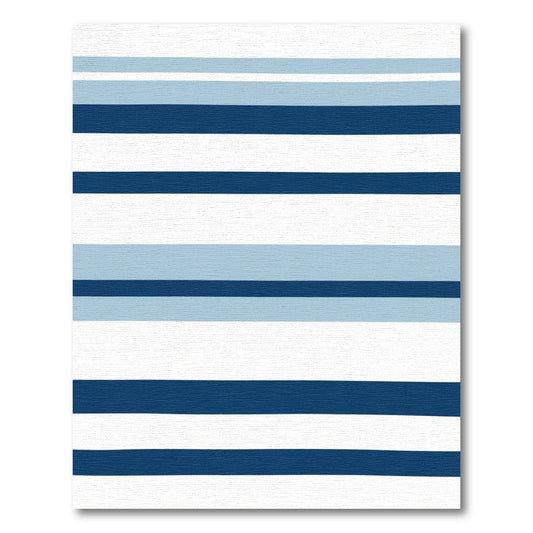 Navy Blue Sky Striped Rug