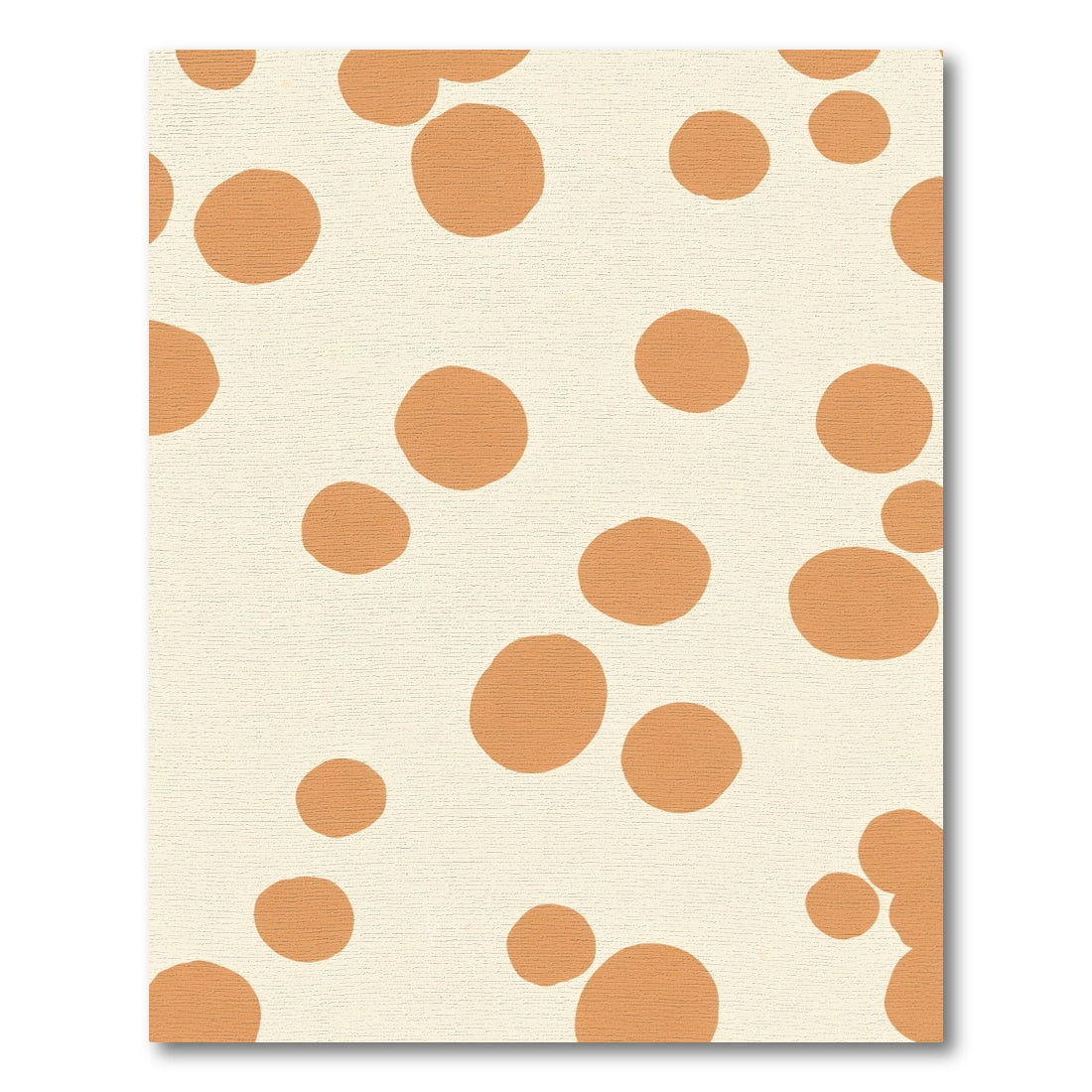 Cream Orange Dot Scatter Rug