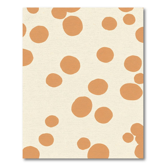 Cream Orange Dot Scatter Rug