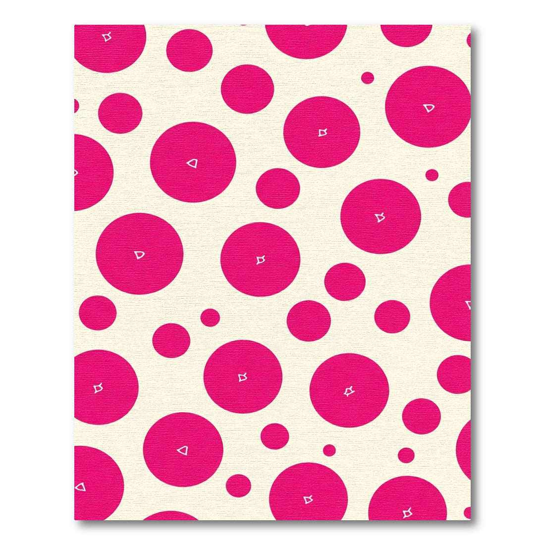 Bold Magenta Polka Dot Scatter Rug