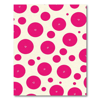 Bold Magenta Polka Dot Scatter Rug
