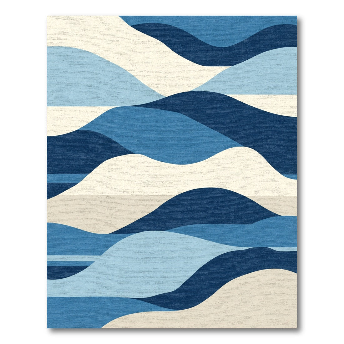 Abstract Midnight Ocean Wave Rug