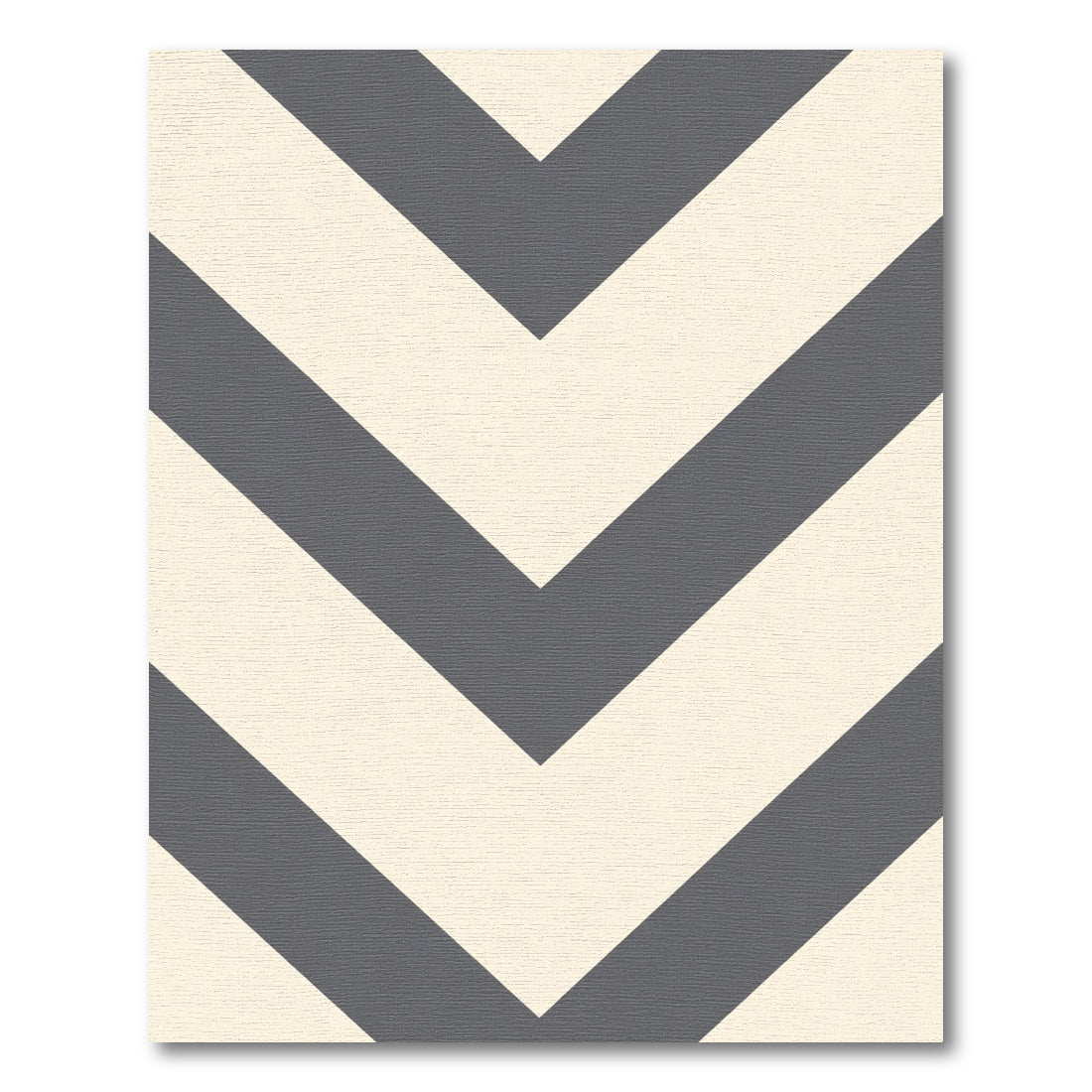 Modern Charcoal Chevron Cream Rug