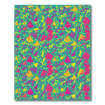 Vibrant Teal Confetti Kids Area Rug