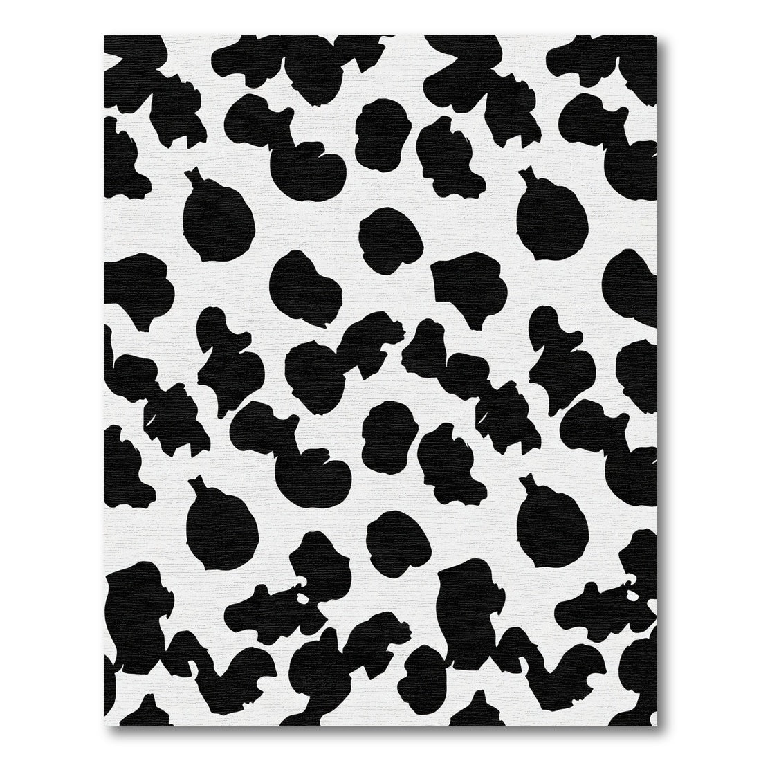 Black And White Spotted Organic Forms Rug