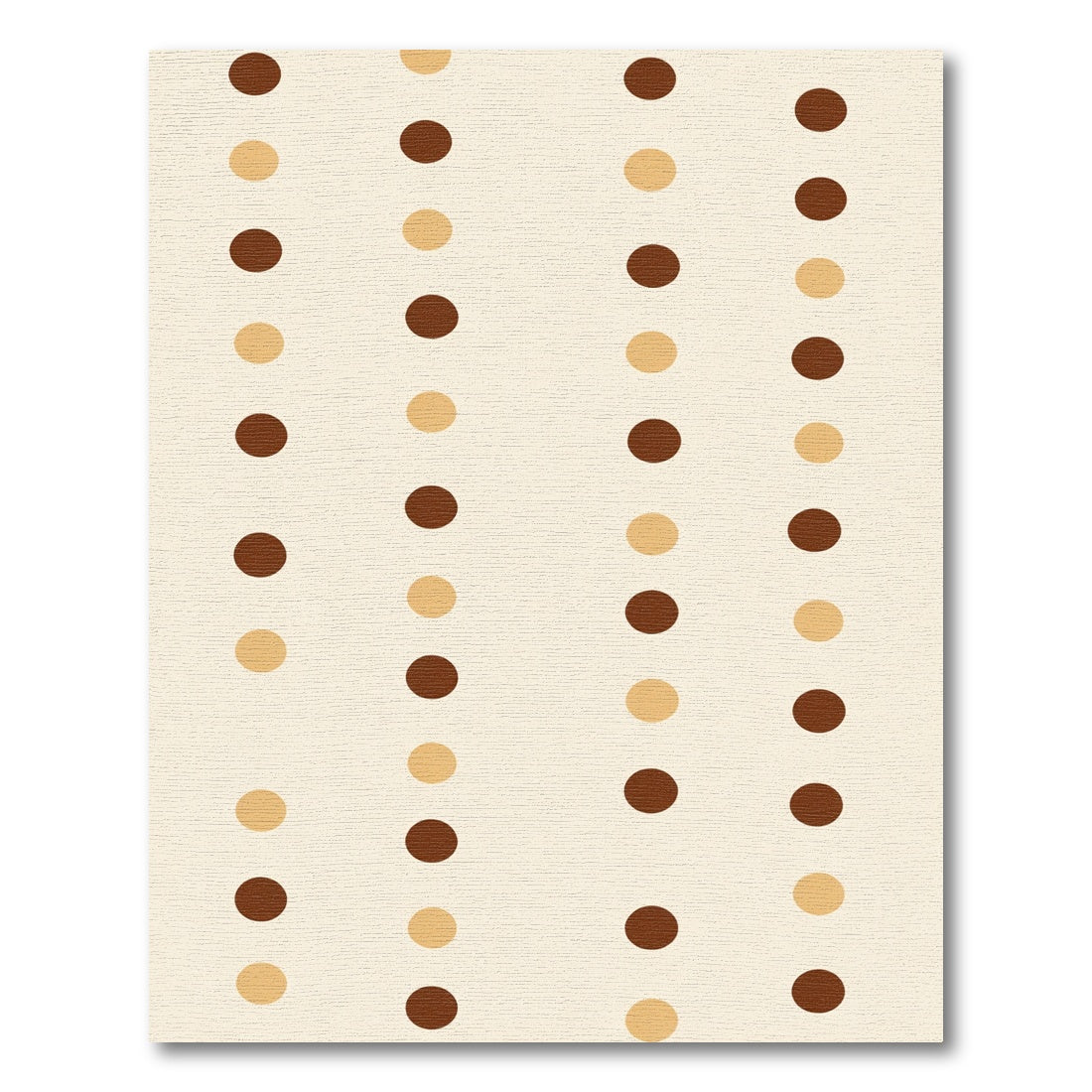 Brown Tan Polka Dot Arrangement Rug