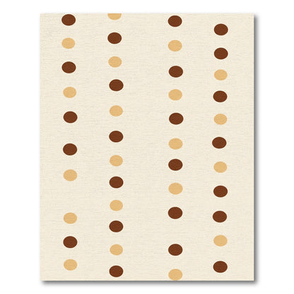 Brown Tan Polka Dot Arrangement Rug