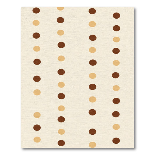 Brown Tan Polka Dot Arrangement Rug